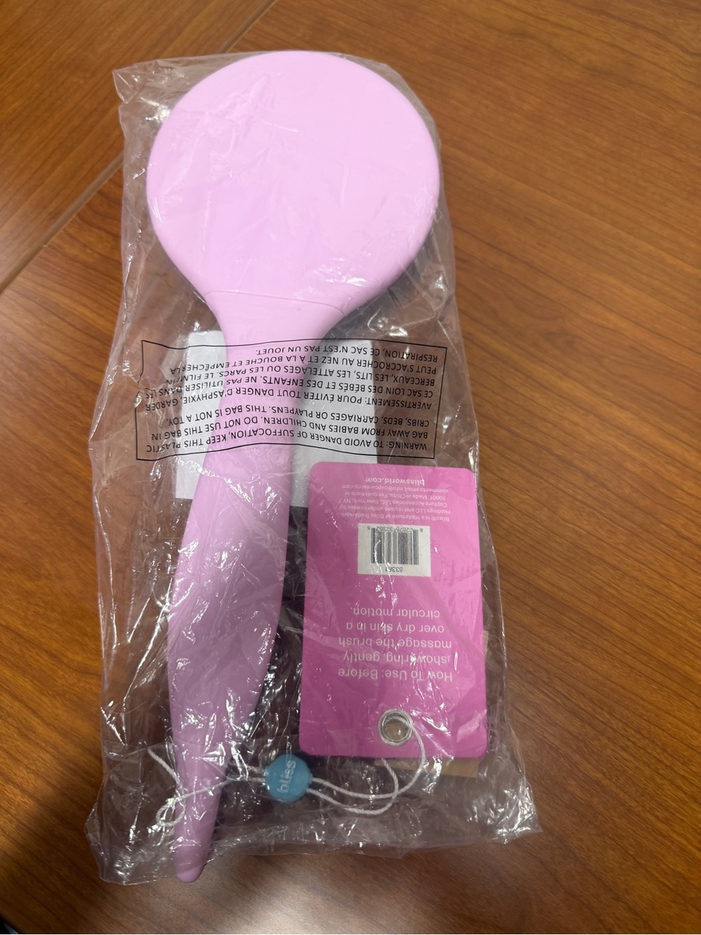 Bliss Light Pink Full Body Dry Brush with Natural Bristles - Picture 5 of 6